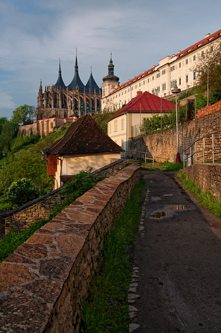 Church of St. Barbara from Pod Hradkem street